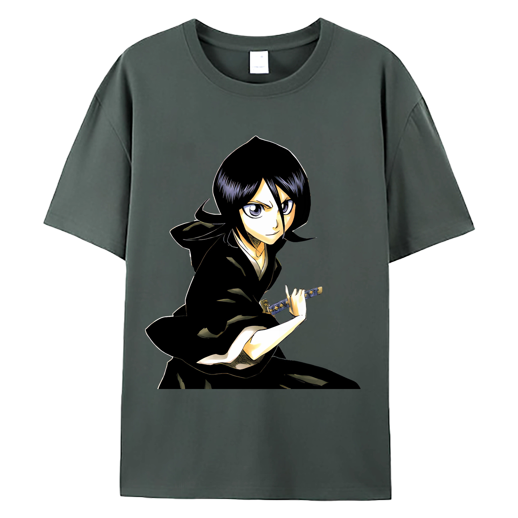 （画像用） ブリーチ 朽木ルキア BLEACH Kuchiki Rukia 綿100％ メンズ半袖Tシャツ｜肌触りやわらか＆通気性